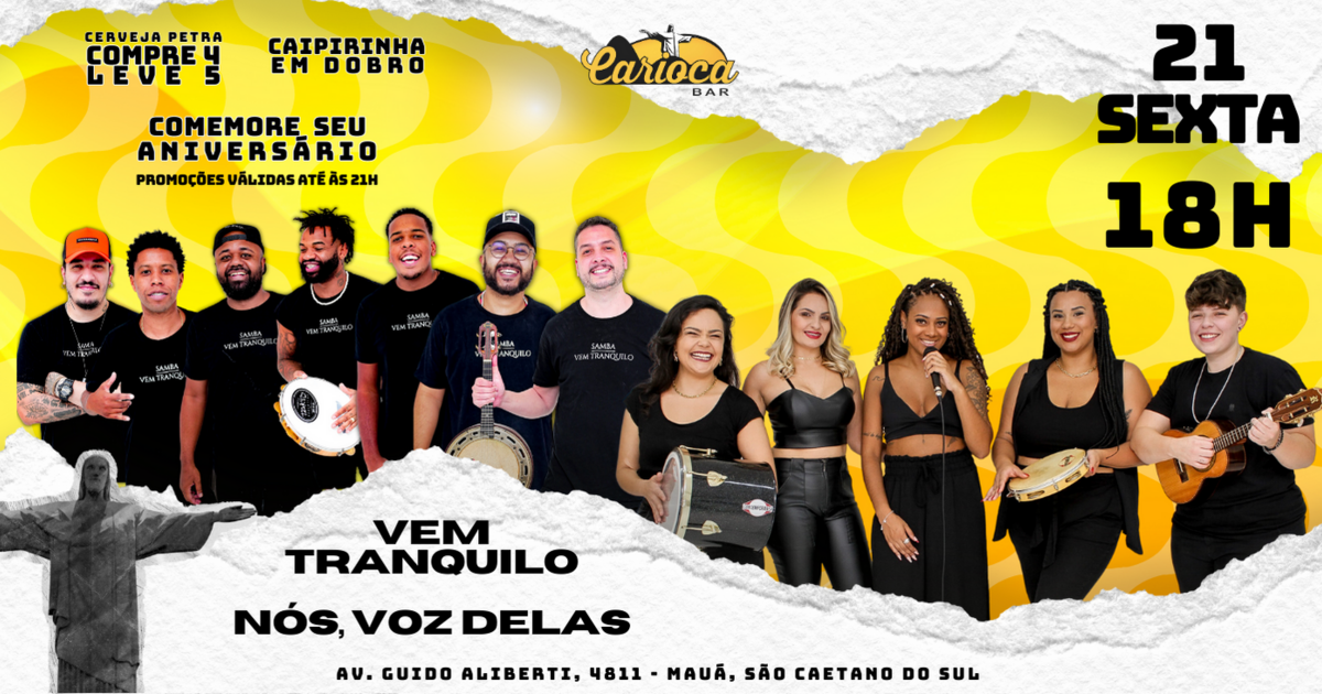 Carioca Bar Sexta N S Voz Delas Vem Tranquilo